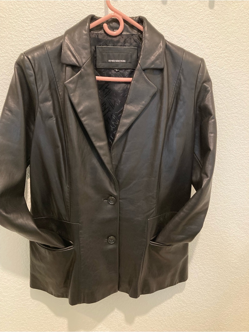 Jones New York Black Leather Jacket - Wmn’s Sz L